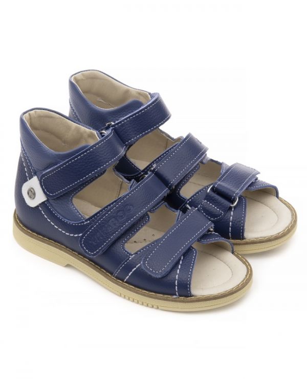 Children's sandals 26028 leather VASILEK blue