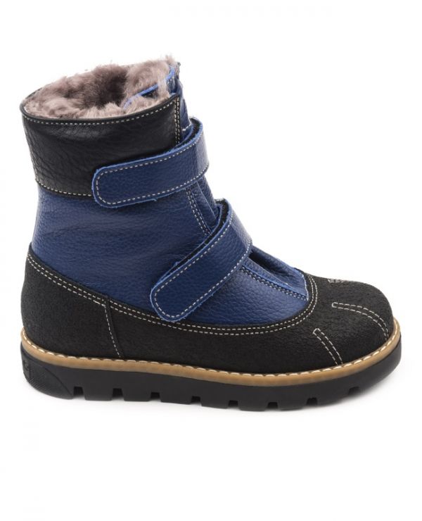Children's boots fur 23010 leather, NEW YORK electric