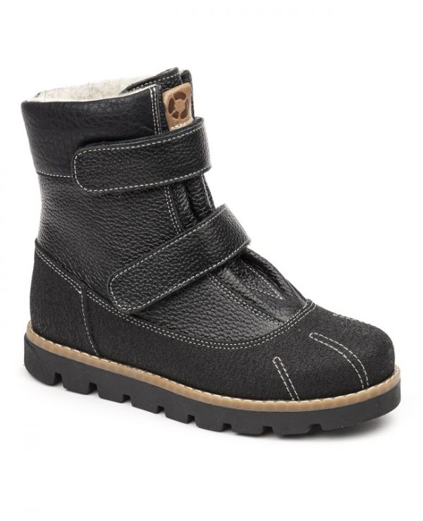 Children's boots 23010 leather, STOCKHOLM black