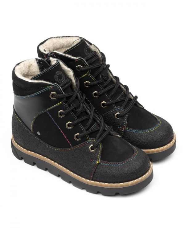 Children's boots 23016 leather, MILAN black