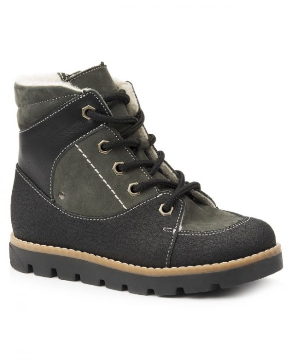 Children's boots 23016 leather, BERLIN gray