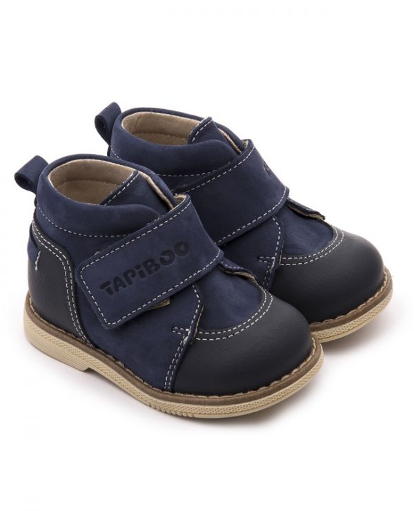 Children's boots 24015, leather IRIS blue