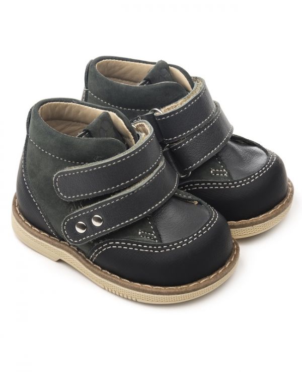 Children's boots 24018 leather, VASILEK gray