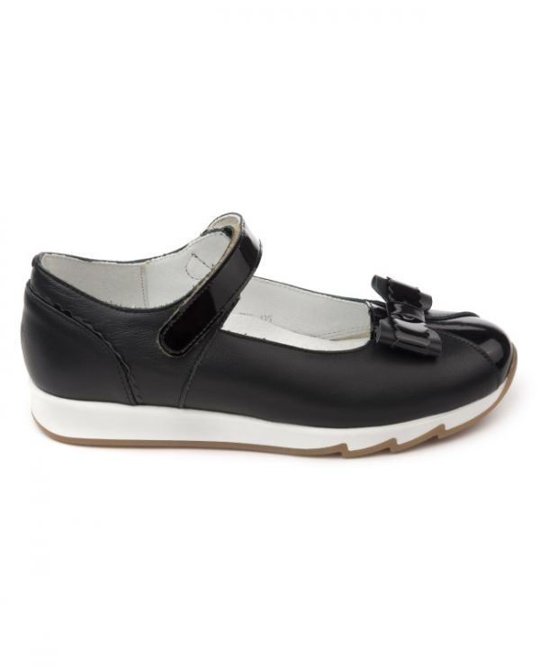 Children's shoes 25006 leather, TAP black