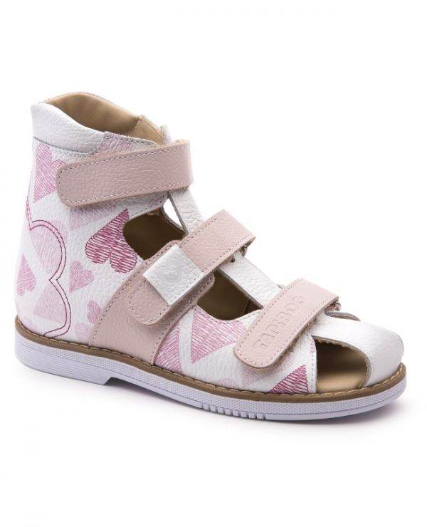 Sandals for children 26008, leather LILY pink