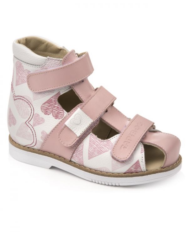 Children's sandals vault 26008 leather, LILY pink