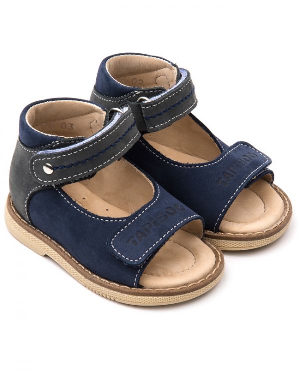 Children's sandals 26011 leather, IRIS blue