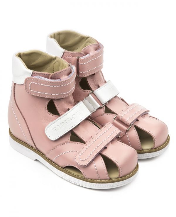 Children's sandals vault 26012, leather VIOLE pink