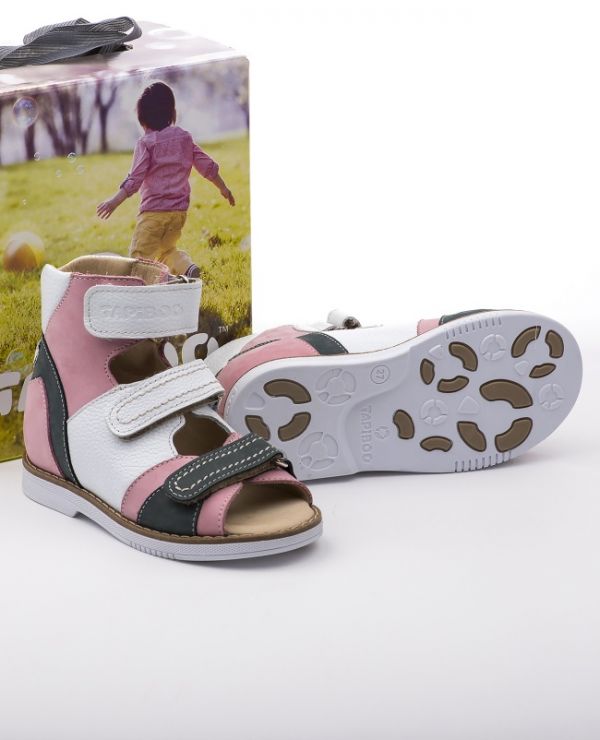 Sandals for children 26016, leather LILY pink