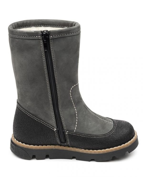 Boots children's wool 22011 leather, BERLIN gray
