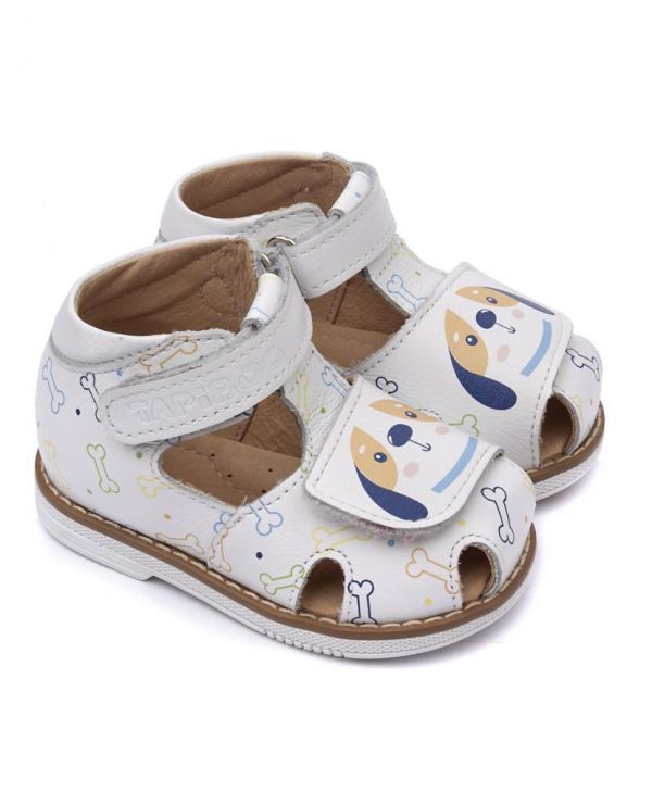 Sandals for children 26021 Lily of the valley white/doggie
