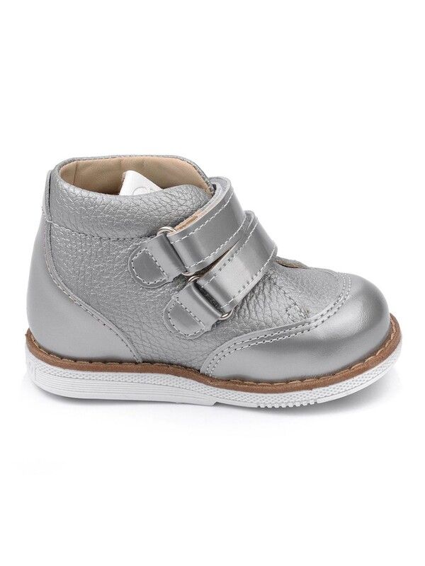 Children's boots 24018 leather, lily of the valley silver