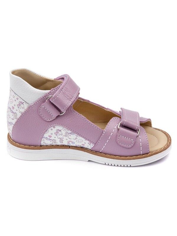 Sandals for children 26026 lilac lilac/horses