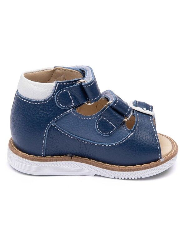 Sandals for children 26037, leather, VASILEK blue