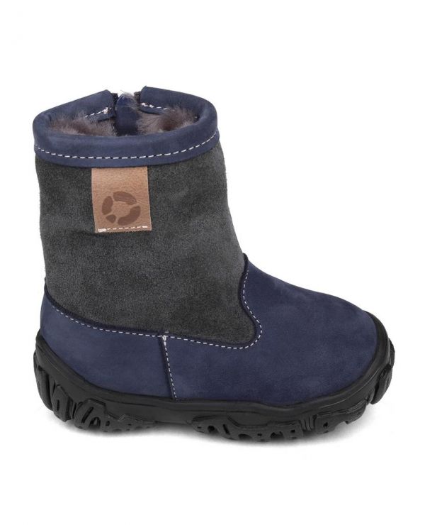 Children's boots fur 22015 leather, BERLIN blue