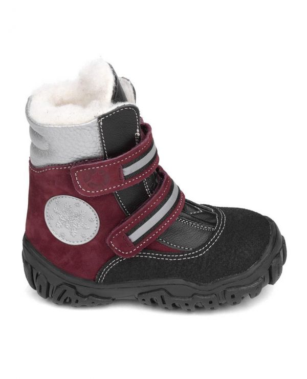 Boots children's wool 23020 leather, MOSCOW Bordeaux