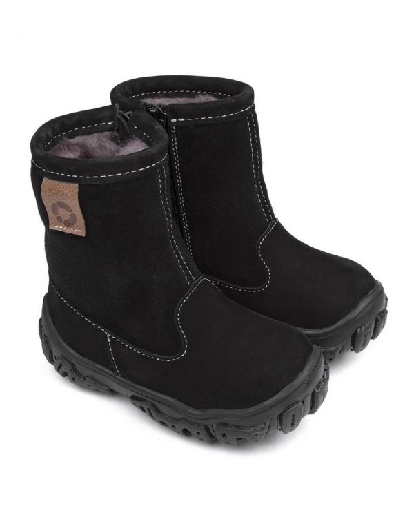Children's boots fur 22015 leather, MILAN black
