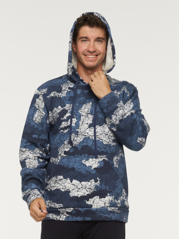 Men's sweatshirt 212-13008; TX4110 t.blue camouflage