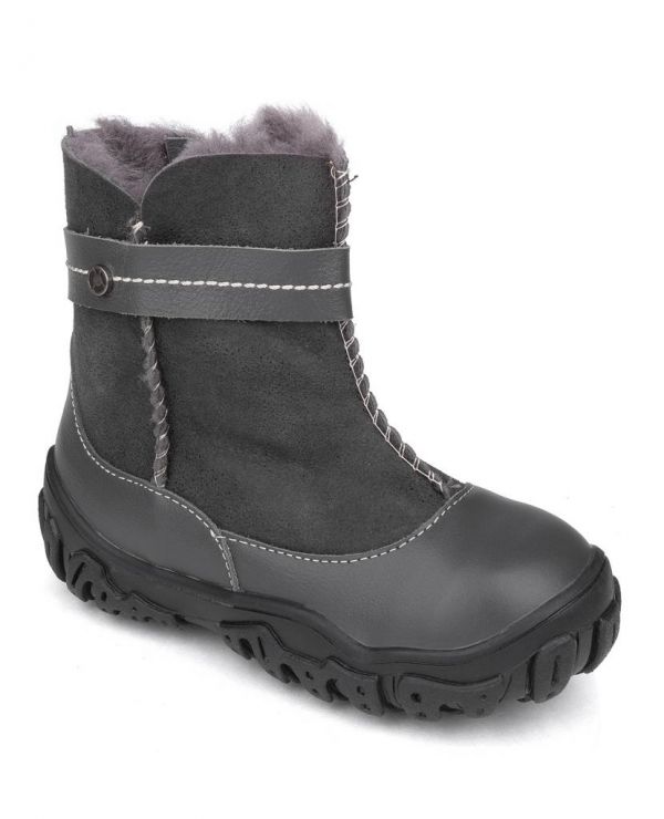 Children's boots fur 22016 leather, BERLIN gray