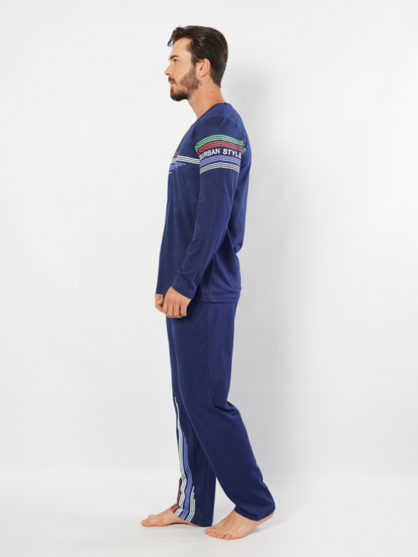 104048 0000 Set with trousers long sleeve URBAN blue