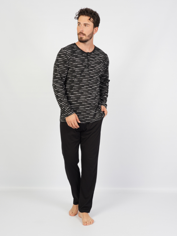 104131 0422 Set with trousers long sleeve MODERN black