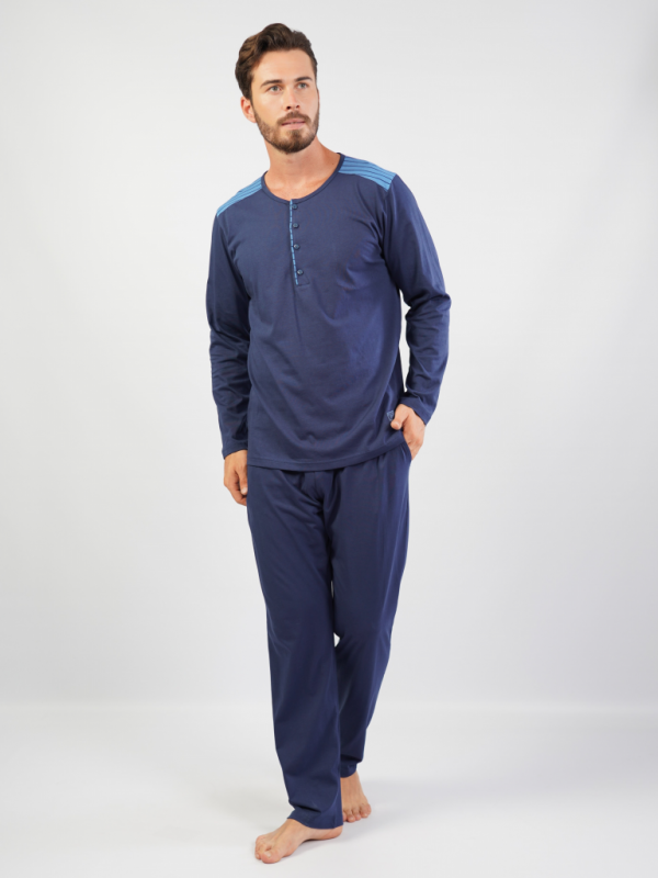 104224 0974 Set with long sleeve trousers COBALT blue