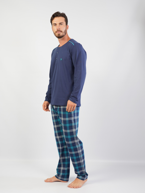 104233 0554 Set with trousers long sleeve IRIS blue