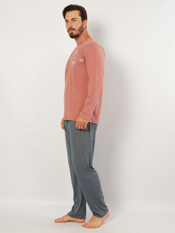 104325 0895 Set with pants long sleeve BOUND coral