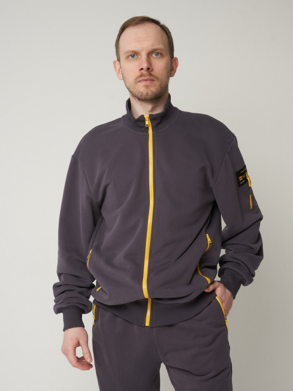Men's sweatshirt 7222-17006/1; TF102/K102 graphite/graphite