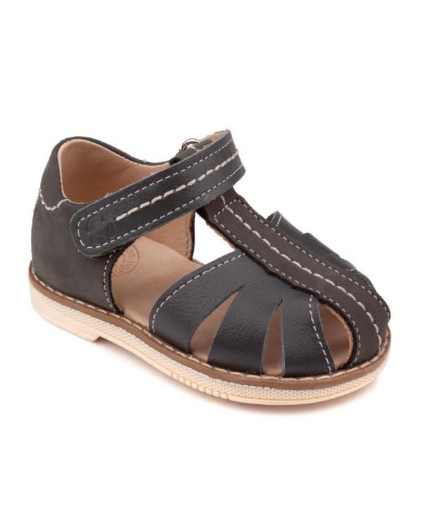 Children's sandals 36001 leather, IRIS gray