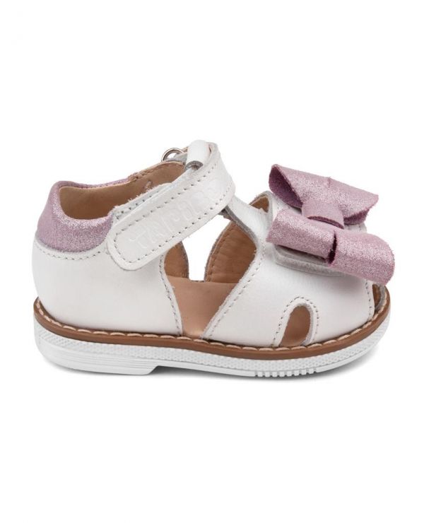 Sandals for children 36003 leather, lilac white