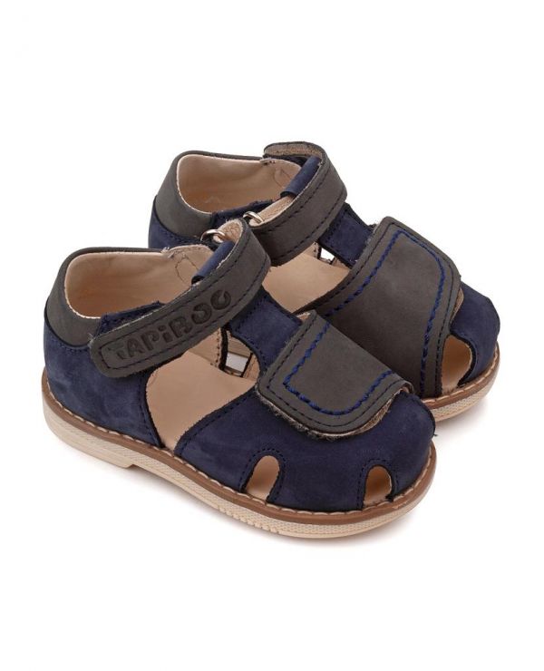 Children's sandals 36003 leather, IRIS blue