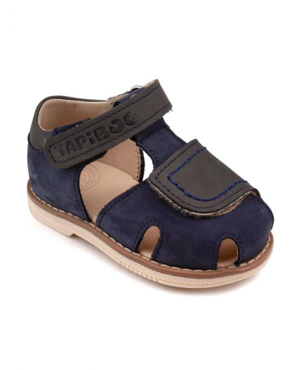 Children's sandals 36003 leather, IRIS blue
