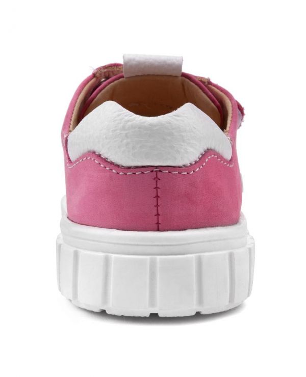 Low shoes for children 34003 leather, FUCHIA raspberry