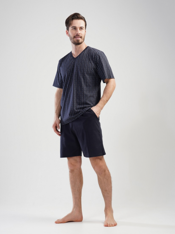 201622 0000 Set with shorts short sleeve LINE dark blue
