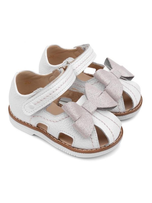 Sandals for children 36002 leather, lilac white