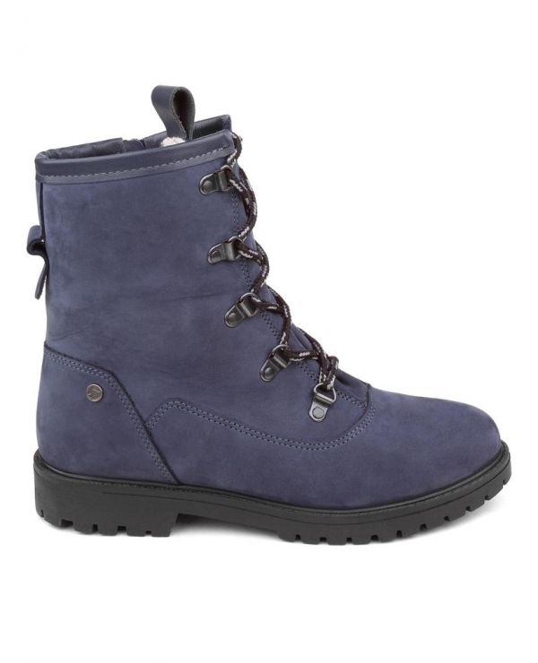Boots children's wool 23023 leather, NEW YORK blue