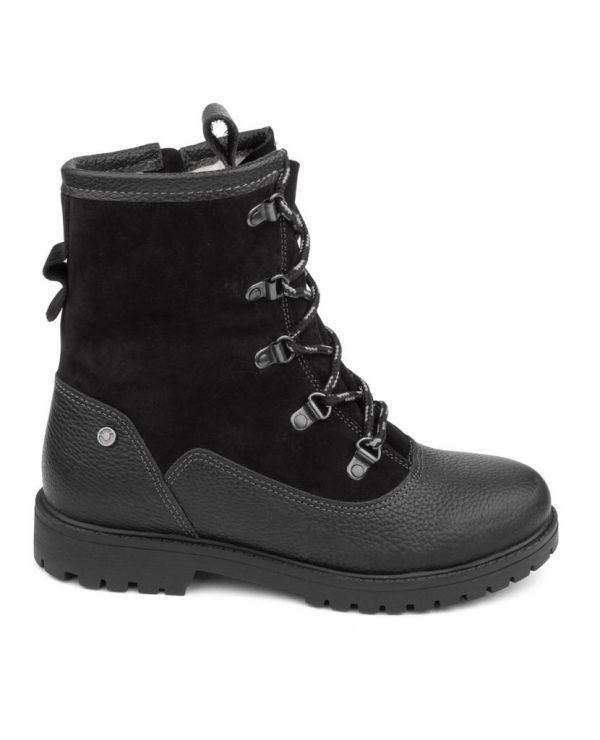 Boots children's wool 23023 leather, MILAN black,