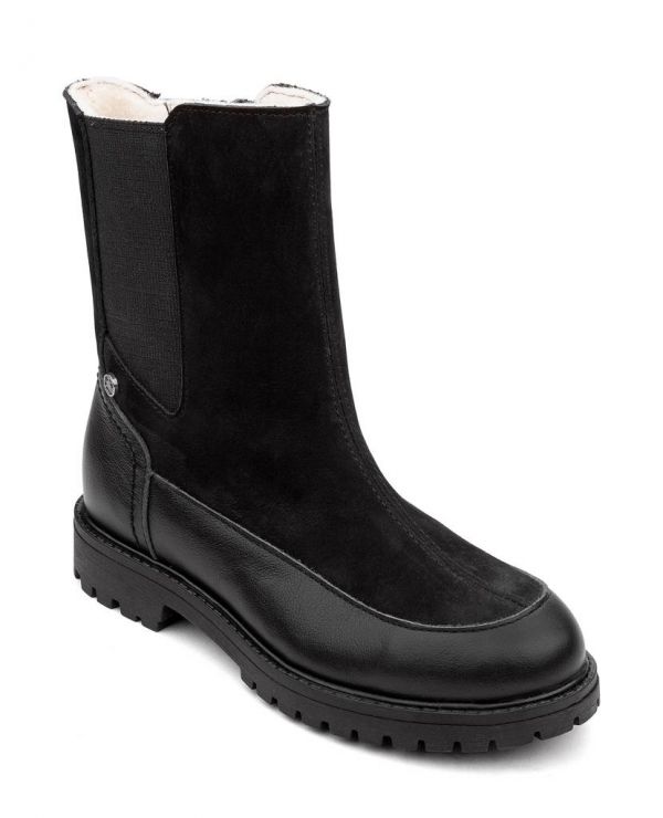 Children's boots 23030 leather, MILAN black