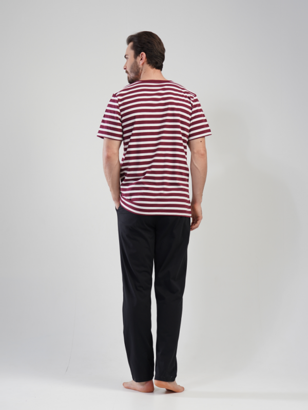 111174 0000 Set with trousers short sleeve SIGN burgundy