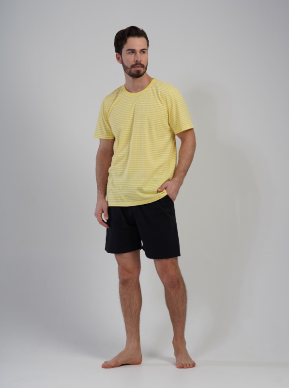111178 0000 Set with shorts short sleeve EDELWEISS yellow