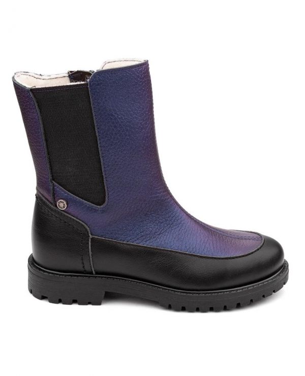 Children's boots 23030 leather, NEW YORK blue