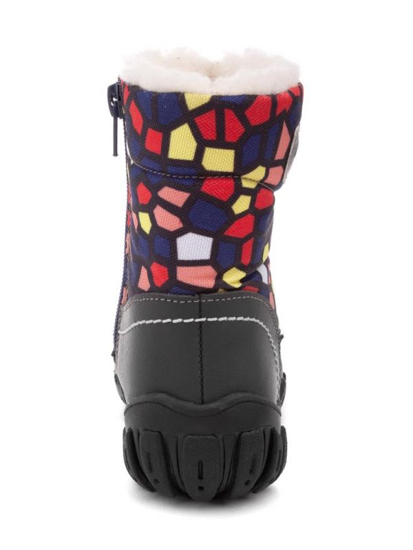 Children's boots wool 33002 leather/textile, MEXICO kaleidoscope