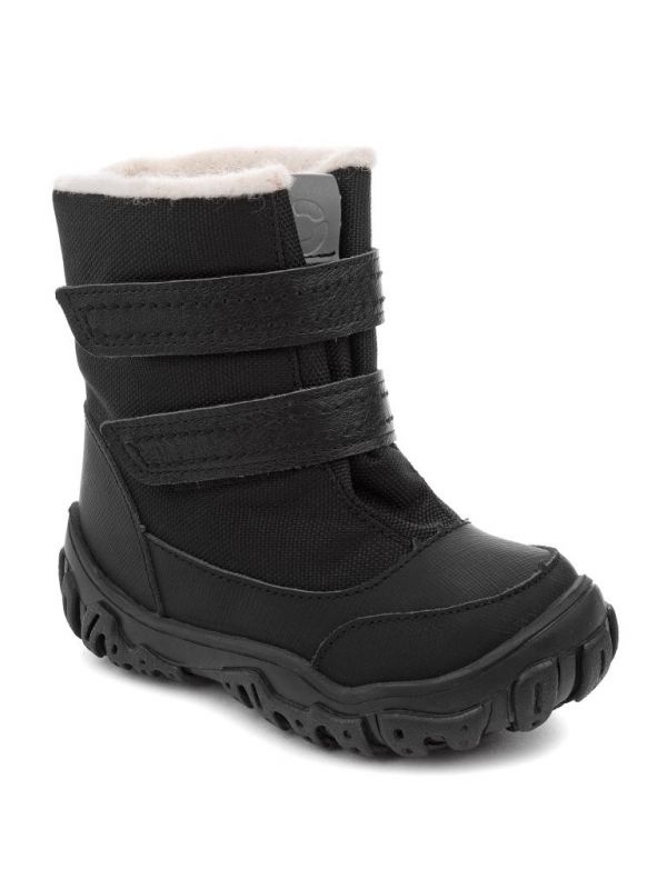Children's boots 33001 leather/textile, ICELAND black