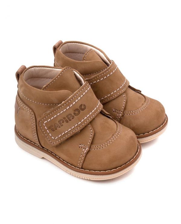 Children's boots 24015 leather, NARCISS olive