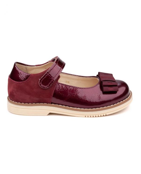 Children's shoes 25018 leather, MAC Bordeaux