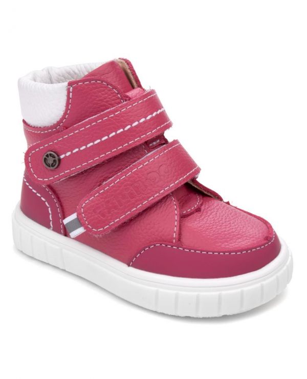 Boots for children k / p 33004 leather, BOMBAY raspberry