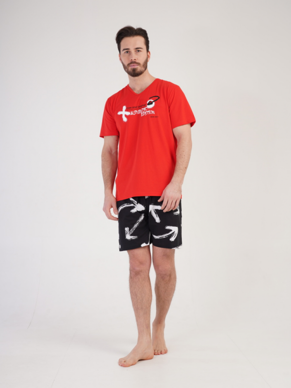 211519 1091 Set with short sleeves GRAFFITI red