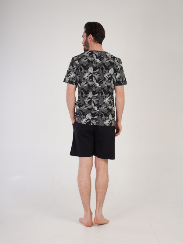 212085 1026 Set with short sleeves JUNGLE black