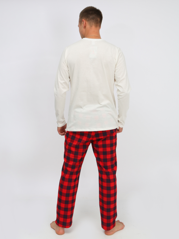 VZ-PZh-01/1 Men's pajamas Family bow-1 Red